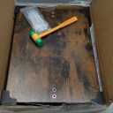 facka Adjustable TV Tray Table with Rounded Metal Corners, C-Shaped Snack Table for Couch, Sofa, Bed or Chair, Small Space Side Table for Eating, Dinner, or Laptop Use (15.8*11.8 inch)