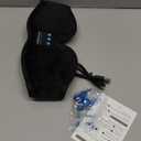 Sleep Headphones, Bluetooth 5.0 Wireless 3D Eye Mask, Lightimetunnel Washable Sleeping Headphones for Side Sleepers With Adjustable Ultra Thin Stereo Speakers Microphone Hands Free for Insomnia Travel (1 Count (Pack of 1), Black)