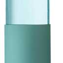 34oz Glass Water Bottles with Silicone Sleeve, BPA Free Water Bottle Glass with Leak-Proof Lid, Reusable Water Bottle for Hot & Cold, Ideal for Hiking Travel Gym office (Green)