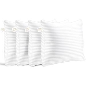 Yettbea Pillow Insert Set of 4, Soft Virgin Microfiber Square Throw Pillow Inserts for Living Room, Couch Bed Pillows, Down Alternative Filled, 18x18 Inch(45x45cm White