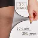 3 Pairs Sheer Tights for Women, 20 Denier Nylon Sheer Black Tights,Black,Nude,S-XL (Black, M)