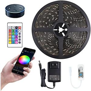 MIHEAL Led Light Strip,WiFi Wireless Smart Phone Controlled Strip Light Kit 32.8ft 300leds 5050 Waterproof IP65 LED Lights,Compatible with Android and iOS System,Alexa