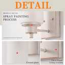 2 Pack Bath Vanity Light Fixture, Modern Indoor Wall Scone Lighting with Opal White Glass Shade, White Gold Wall Lamps