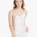 LilySilk Womens Silk Camisole 100% 19MM Mulberry Silk Basic Tank Tops Summer Casual Classic Top Loose Size S