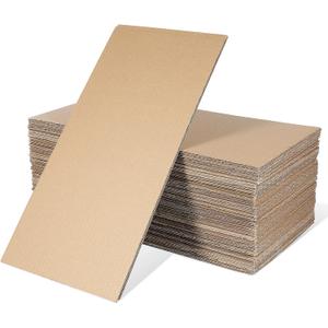 50pcs Corrugated Cardboard Sheets 20x40cm for Crafting
Brown Khaki Corrugated Paper Pads, Protective Packing Inserts, Easy Fold Reusable Board for Packaging