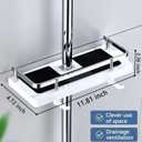 2 x Shower box waterproof bathroom tray support with hook storage rack suitable for shower and dormitory use.