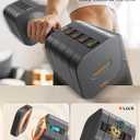 FEIERDUN DB3 5-in-1 Adjustable Dumbbell Set, 20LB Pair Adjustable Weights for Women at Home, Dual Locking Stable Hand Weights with TPU Soft Handle, Home Gym, Rehab, Pilates, Yoga, Strength Training