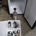 Garvee Kegerator and Keg Beer Cooler, Single Faucet Draft Beer Dispenser, Full Size Keg Refrigerator With Shelves, Stainless Steel, Drip Tray & Rail