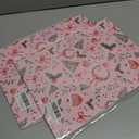 2 x GIOLAINY Pink Christmas Wrapping Paper for Girls Women Kids - Holiday Gift Wrap with Ornaments, Xmas Trees, Berries & Wreaths Designs - 4 Sheets (28 x 40 inches), Easy to Store