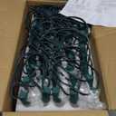 C9 Clear Christmas String Lights, 100 Feet Waterproof Vintage Christmas Tree Lights, Outdoor Roofline String Lights with 100 Clear Bulbs for Patio Garden Holiday Indoor Home Decoration, Green Wire