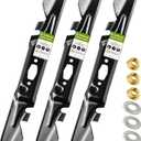 3-Pack Mulching 17.24" Blade for Cub Cadet XT1-LT50 ZT1-50 ZT2-50 Replacement for 742-05094-X 742P05094-X 742-05512-X CMXGZAM110204, Fits 50 Inch Deck, Diamond S-Pattern