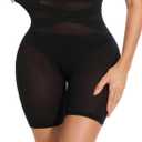 SEXYWG Shapewear Shorts for Women, Tummy Control Compression Shorts, High Waisted Body Shaper Thigh Slimmer under Dress (Black-breathable Mesh, XL)