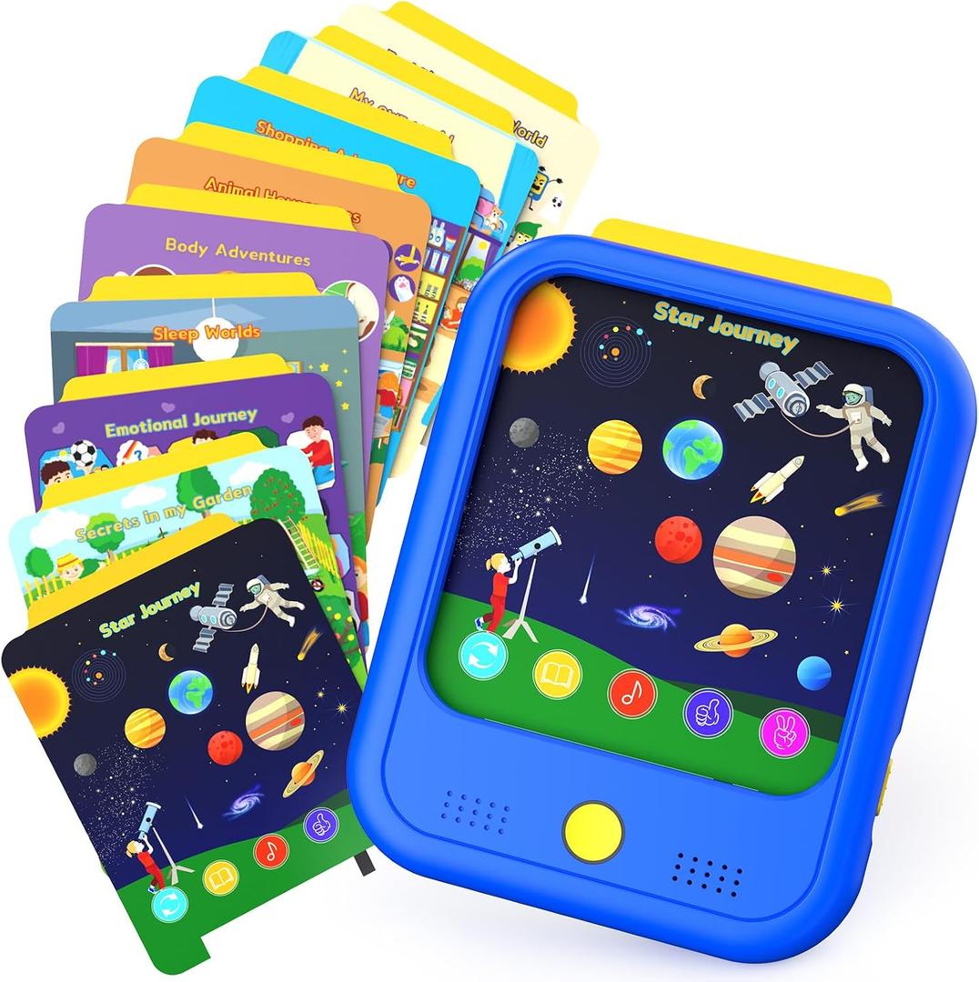 Kids Learning Tablet Educational Learning Pad for Toddlers 2-5 to Learn Alphabets, Numbers, Foods, Time, Music, Talking Cards for ToddlersLearning Educational Toy Kids Gifts