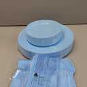 YOUBET 125Pieces Blue Plastic Plates - Blue Baby Shower Plates Disposable - Include 25 Dinner Plate 25 Dessert Plate 25 Forks 25 Knives 25 Spoons for Birthday Party & Baby Shower Gifts