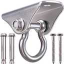BeneLabel Stainless Steel Heavy Duty Swing Hanger Ceiling Mount 1600 LB Capacity Swing Hardware for Swing Seat, Yoga, Heavy Bag, Porch Swing, Hanging Chair with 2 Screws and 2 Expansion Bolts