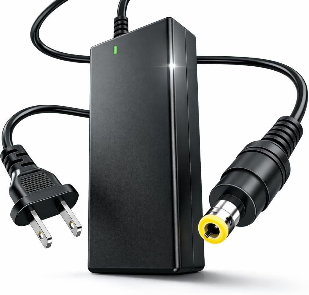 12V Gaming Monitor Power Supply 60W 5A Adapter for Sceptre C248W E248W E275W Anti-Flicker Replacement Charger with Braided Cable 5.5x2.5mm Plug Compatible with Supersonic HDTV