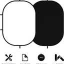 Selens Black White Backdrop 59 x 39.3 in Pop Up Collapsible Background