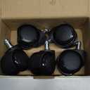 Office Chair Caster Wheels Replacement(Set of 5) for Hardwood Floors and Carpet- Heavy Duty Caster Support up to 1000bls, Office Chair Wheels,2 inch,Universal Size (Black)