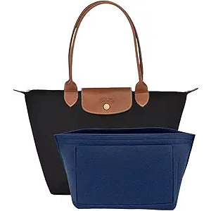 Purse Organizer Insert, Bag Organizer for Le Pliage, Handbags Organizer Insert(Beige, Large)