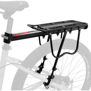 Rear Bike Bicycle Cargo Rack, Aluminum Alloy Rear Bike Pannier Rack for Back of Bike Carrier Rack with Quick Release Mountain Road Bicycle Rear Racks 110-165 lbs Capacity Universal