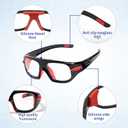 SooGree Sport Goggles Glasses Squash & Racquetball Goggles Basketball Glasses Adjustable Strap Resistant Impact