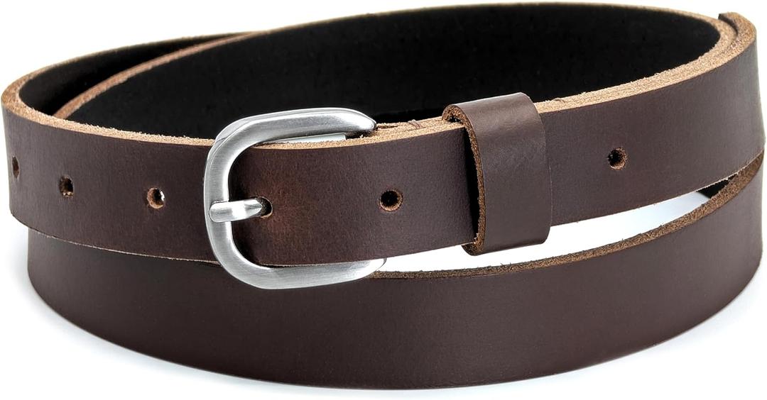 Ashford Ridge 25mm Full Grain Leather Belt (Medium (32" - 36" waist), Brown)