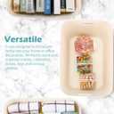 Zopeal Plastic Storage Bins 10 Pcs White Pantry Organizer Bins Small Baskets Storage Containers for Home Kitchen (14 x 10.5 x 9.5 Inch)