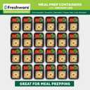 Freshware Meal Prep Containers [50 Pack] 2 Compartment with Lids, Food Storage Containers, Bento Box, BPA Free, Stackable, Microwave/Dishwasher/Freezer Safe (28 oz)