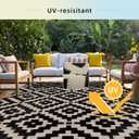 Favoyard Outdoor Rug 5x8 ft Waterproof Reversible Patio Plastic Straw Rugs for Decor Clearance Outside Large RV Camping Area Carpet Mat for Porch Deck Balcony Pool Backyard Picnic Beach Camper Door