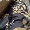 WONGS BEDDING Black and Gold Comforter Set Queen Size,7 Pieces Floral Bed in a Bag Botanical Microfiber Bedding Comforter Sets Soft Lightweight Bed Set with Sheet, Pillowcases & Shams