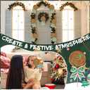 Large 17 Inch Christmas Candy Cane Ornaments Woolen Lollipop Christmas Tree Candy Cane Hanging Decor for Xmas Winter Holiday Party Supplies (4, Red & Green)