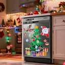 Christmas Fridge Magnets Stickers Christmas Refrigerator Magnetic Stickers Santa Claus Xmas Tree Fridge Decor