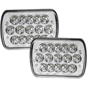 2PCS 7X6 5X7 Inch Sealed Headlight High Low Beam Headlights Compatible With International 4700 4900 8100 9900 9900I IX Truck