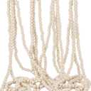 FairySandy Christmas Wood Bead Garland 39.3 ft Round Craft Wooden Beaded Garland Rustic Christmas Vintage Decorations Boho Farmhouse Ornaments or Winter Holiday Indoor Home Xmas Tree Decor