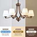 6-Light Farmhouse Chandelier Oil Rubbed Bronze Pendant Light Fixture with Frosted Glass, Rustic Ceiling Lighting Modern Hanging Lamp for Dining Room Living Room Bedroom, 47.2" Height Adjustable