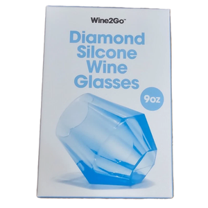 Wine2Go Diamond Silicone Wine Glasses 9oz