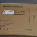 Ambimall LED Floor Lamp with Remote Control, 65" Standing lamp with Stepless Adjustable 3000K-6500K Colors & 30-100% Brightness, Foot Switch(Black)