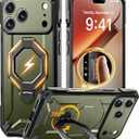 TONGATE for iPhone 17 Pro Max Case with 360° Spin Magnetic Stand, [Compatible with MagSafe][Military-Grade Protection] with Screen Protector & Camera Control Cover for iPhone 17 ProMax, Green