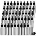 Tessco 2.7oz/ 80ml Aluminum Fine Mist Spray Bottles Reusable Metal Atomizer Bottles Fine Mist Sprayer Essential Oil Storage with Black Pump for Travel Cosmetic Perfume Toner Face Spray(50 Pcs)
