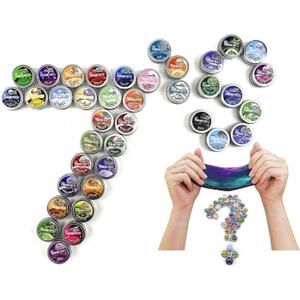 Matty's Toy Stop Crazy Aaron's Putty Mini Tins Lucky 7 Surprise Gift Set Party Bundle - 7 Pack (.47oz Each) Assorted Colors