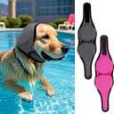LIANZIMAU Dog Ear Covers for Bath, Swimming & Grooming Water Resistant Dogs Shower Cap Reusable Dog Ear Protection for Noise, Blow Drying Adjustable Ear Wraps for Dogs Bathing Supplies