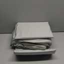 DreamFit DreamComfort 100% Natural Long Staple Cotton Sheet Set for Adjustable Bed with Elastic Corner Bands with Extra Deep Pocket up to 20 in Crafted in USA Split Head King Sheet Set Sage