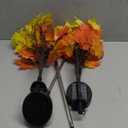 2Pack Fall Solar Lights Outdoor Decorative, Waterproof 40Led Orange Fall Lights with 80 Maple Leaves Path Lights, Solar Lights for Fall Autumn Patio Garden Halloween Thanksgiving Decorations