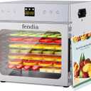 Dehydrators for Jerky, 8 Stainless Steel Trays, 600W Fruit Dehydrator, 24H Timer and 190F Temperature Control, Overheat Protection, Food Dryer for Jerky, Herbs, Fruit, Dog Treats