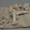 Washable Indoor Entryway Rug, White/Beige Braided Woven Kitchen Rug for Laundry Room Bedroom Doorway 88 "x17"