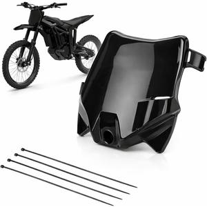 Electric Dirt Bike Number Plate for Surron Sur Ron Front License Plate Light Bee X/S LBX Black/Curved DIY Waterproof/Sturdy Black