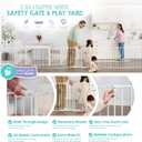 Regalo Safety 192" Super Wide Baby Gate & Play Yard, 2-in-1 Convertible Extra Wide Safety Barrier, Hardware Mounted for Toddlers & Pets, Tested & Safe for 30 Years, American Designed & Owned, White