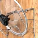 Simple Houseware Wall Door Mounted Pot Lid Rack, Chrome Finish