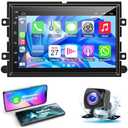 4+64G Android 12 Car Stereo for Ford 2004-2014 F150/F250/F350, 7 Inch IPS Touch Screen Car Radio with Wireless Carplay/Android Auto,GPS, WiFi, Bluetooth,FM, Support OBD2/DVR/DPS