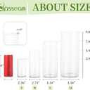 Glasseam Cylinder Glass Vases for Centerpieces: 12 Pack Clear Flower Vase Bulk 4" 6" 8" 10" Hurricane Floating Pillar Candle Holder - Modern Centerpiece for Wedding Dining Home Table Decor